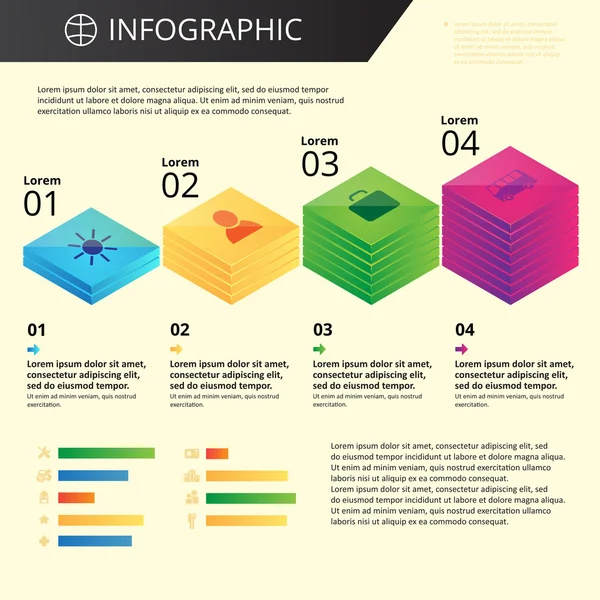 Modelo de infográficos — Vetor de Stock