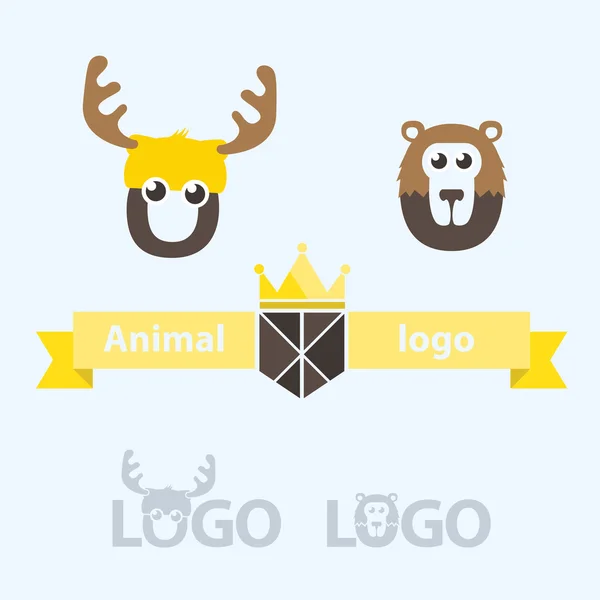 Logotipo animales — Vector de stock