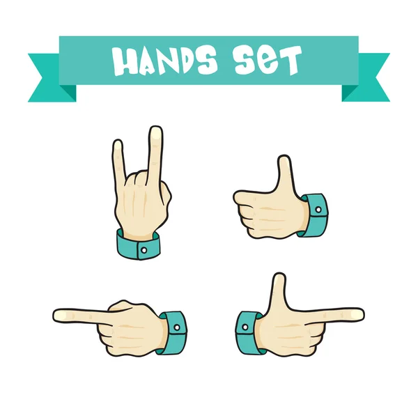 Hand set — Stock Vector