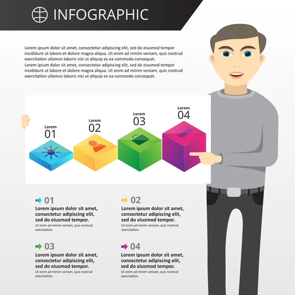 Infographics template — Stock Vector