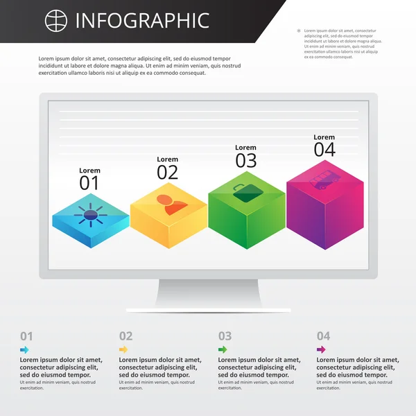 Infographics template — Stock Vector