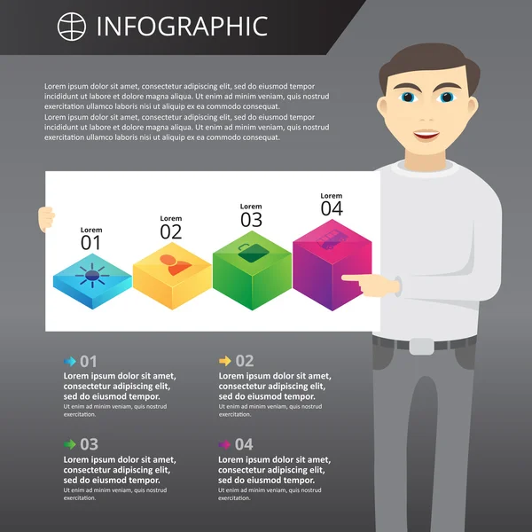 Vorlage für Infografiken — Stockvektor