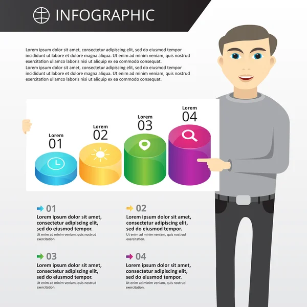 Modelo de infográficos — Vetor de Stock