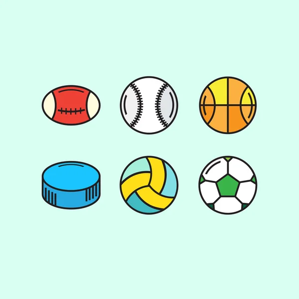 Набор игровых мячей — стоковый вектор