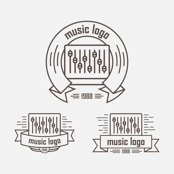 Conjunto de logos dirección musical — Vector de stock