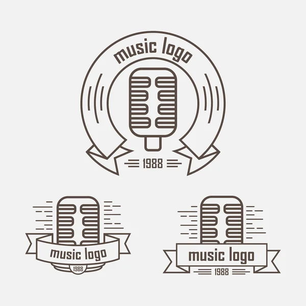 Conjunto de logotipos direção musical —  Vetores de Stock