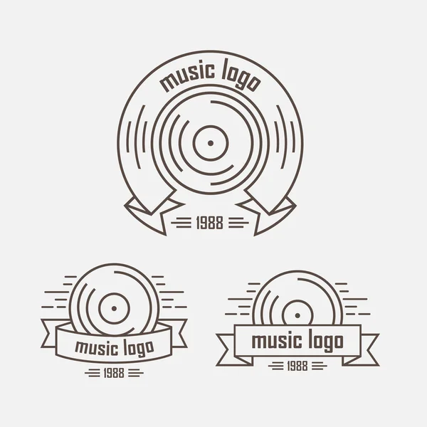 Conjunto de logotipos direção musical —  Vetores de Stock