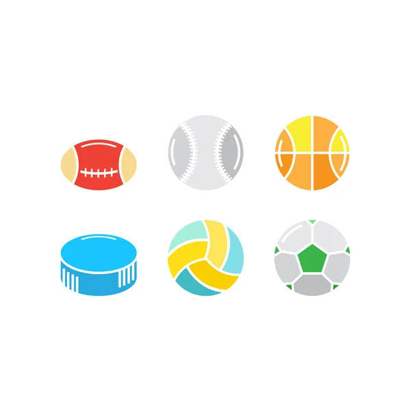 Набор игровых мячей — стоковый вектор