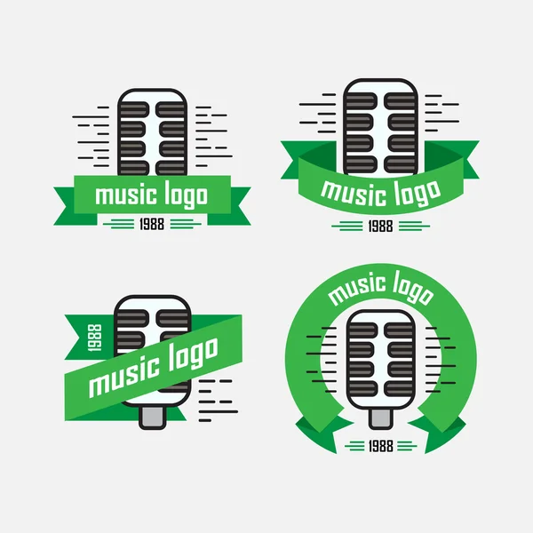 Logolar müzikal yön kümesi — Stok Vektör