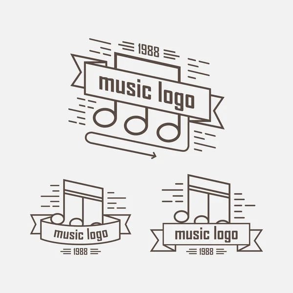 Aantal logo's muzikale leiding — Stockvector