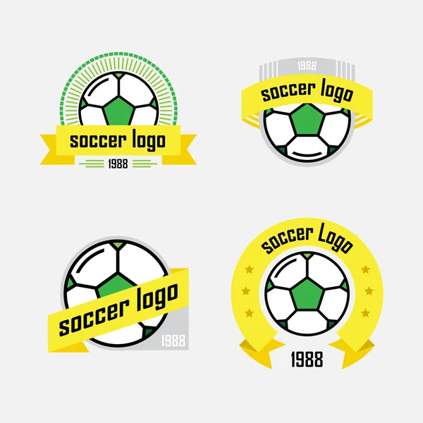 Set of logos from sports equipment — Stock Vector