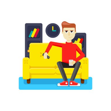 Evde kanepede rahatlatıcı