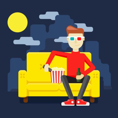 bir film izlerken kanepede Anasayfa