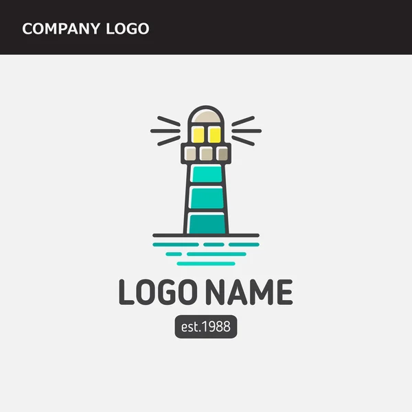 Logotipo para o farol da empresa — Vetor de Stock