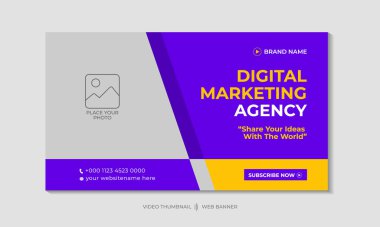 Reklam için düzenlenebilir kurumsal iş videosu küçük resim veya web afişi