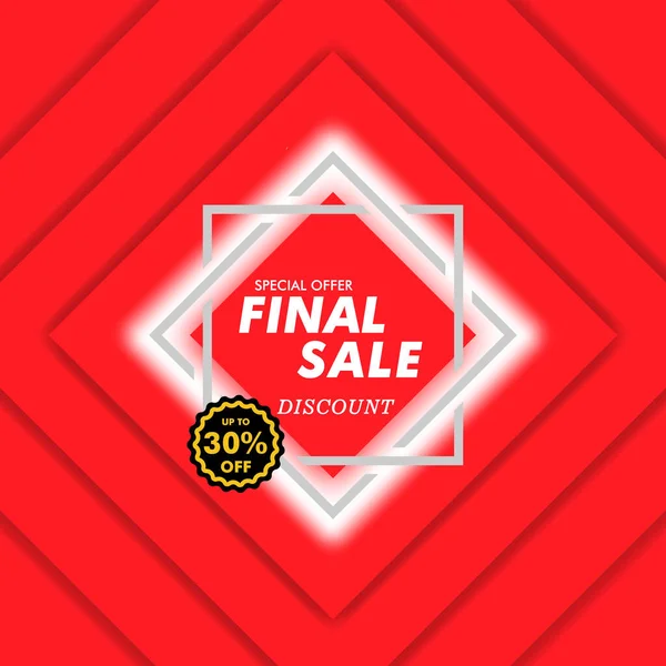 Big Sale Special Weekend Banner Geometry Label Sale Discount Flat — Image vectorielle