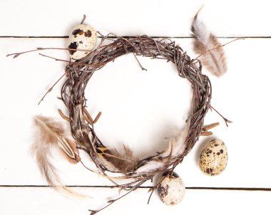 Paskalya hazırlık. tavuk yumurtası kahverengi, iç içe 