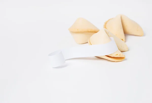 Fal kurabiyesi beyaz zemin üzerine — Stok fotoğraf