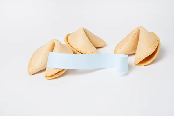 Fortune cookies na białym tle — Zdjęcie stockowe