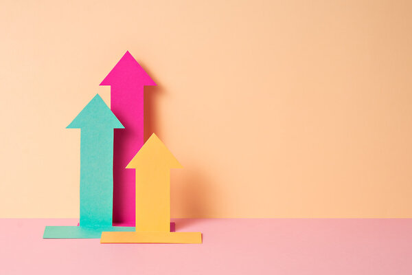 красочная бумажная инфографика. бизнес тема
