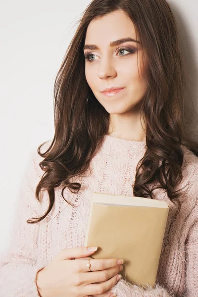 Portrait of beautiful woman with books — Stock Image Portrait of beautiful woman with books Royalty Free Stock Photos