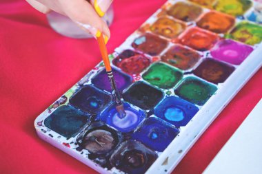 planair anda fırça ile çizim