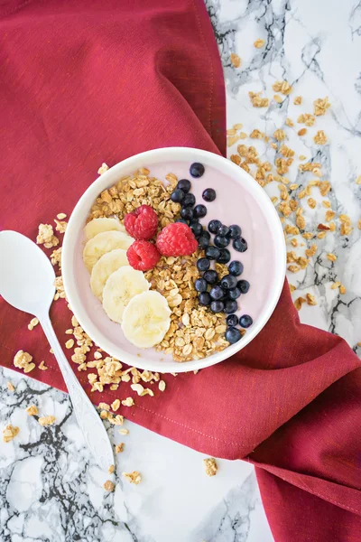 Imagem de comida. doce muesli saudável e sobremesa chia — Fotografia de Stock