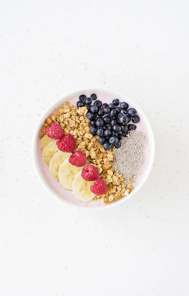 Imagem de comida. doce muesli saudável e sobremesa chia — Fotografia de Stock