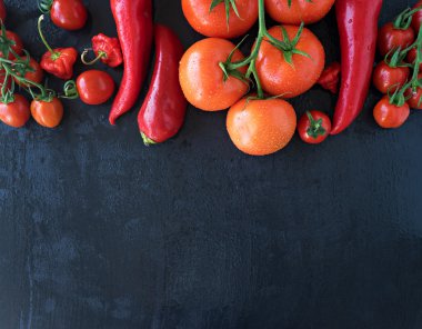 Olgun domates ve biber