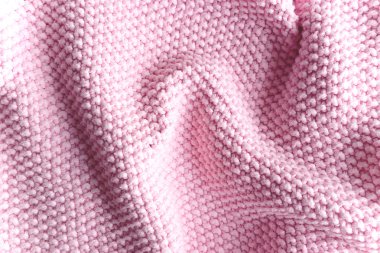 pembe örülmüş kumaş dokusu