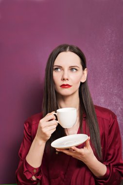 güzel esmer kahve ile