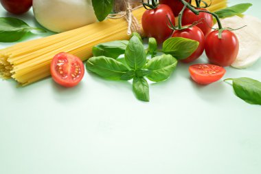 İtalyan yemek malzemeler arka plan