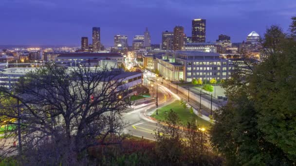 Paul Tránsito Oscuro Paisaje Urbano Uhd Timelapse — Vídeo de stock