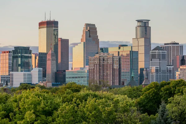 Utolsó Fény Minneapolis Belvárosában — Stock Fotó