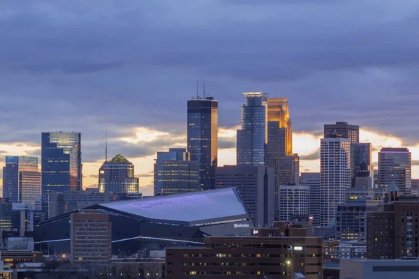 Minneapolis Közeli Téli Naplemente — Stock Fotó