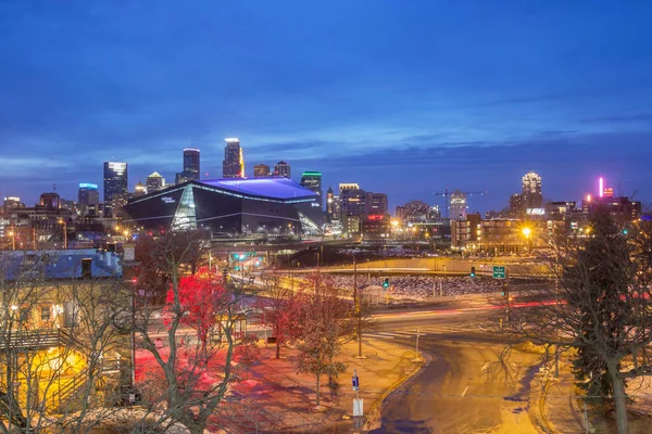 Minneapolis Bred Från Flodstranden — Stockfoto
