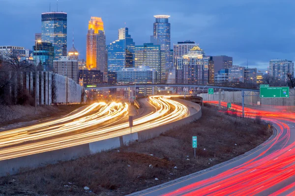 Minneapolis 26E 35W Verkeerslichten — Stockfoto