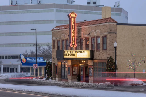 Heights Theater Winter Shot — Stock Photo, Image
