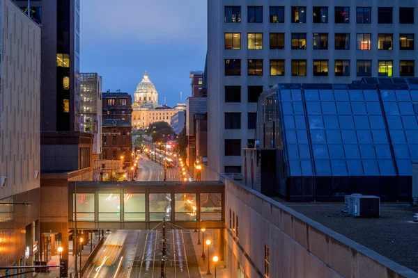 Traffic Downtown Paul Capitol — Stock Photo, Image