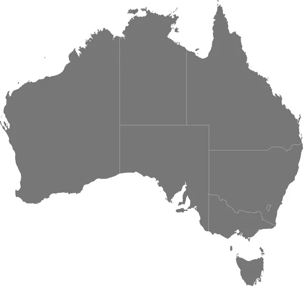 Australia, map of the regions