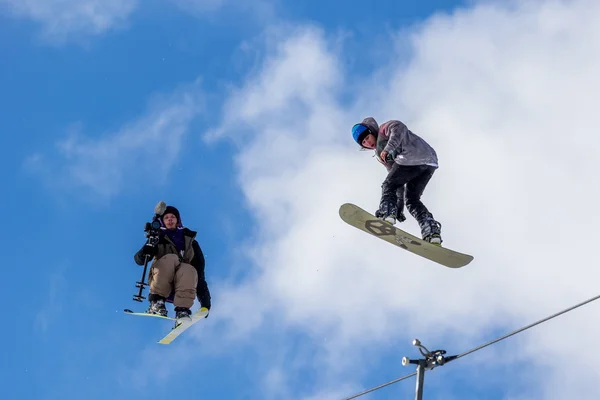 Kacper Gruszka, polska snowboardåkare — Stockfoto