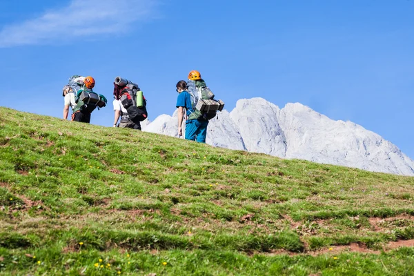 Gruppe von Bergsteigern — Stockfoto