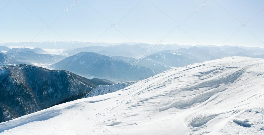 european snowy mountains