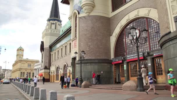 Rusya, Moskova, Yaroslavsky tren istasyonu. — Stok video