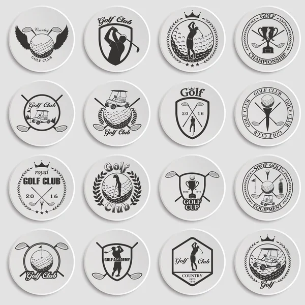 Etiquetas de golf, insignias y emblemas — Vector de stock