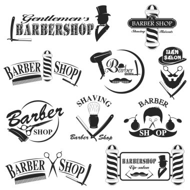 Barbershop tool collection clipart