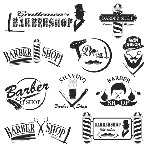 Barbershop tool collection — Stock Vector