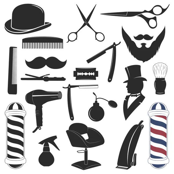 Collezione di utensili Barbershop — Vettoriale Stock