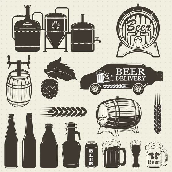 Vintage craft beer brewery emblems Royalty Free Stock Illustrations