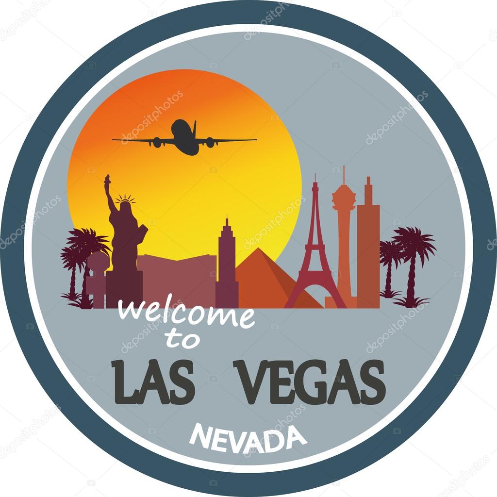 designed travel label, Las Vegas